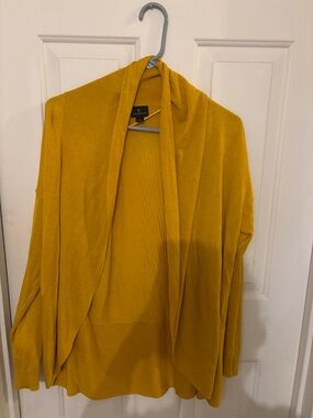Worthington Open-Front Mustard Yellow Cardigan